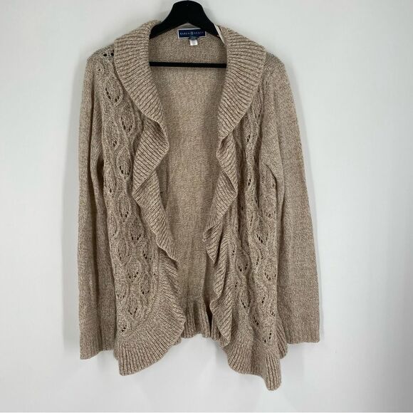 Karen Scott Women’s Open Front Tan Soft Cardigan size M - Picture 1 of 3